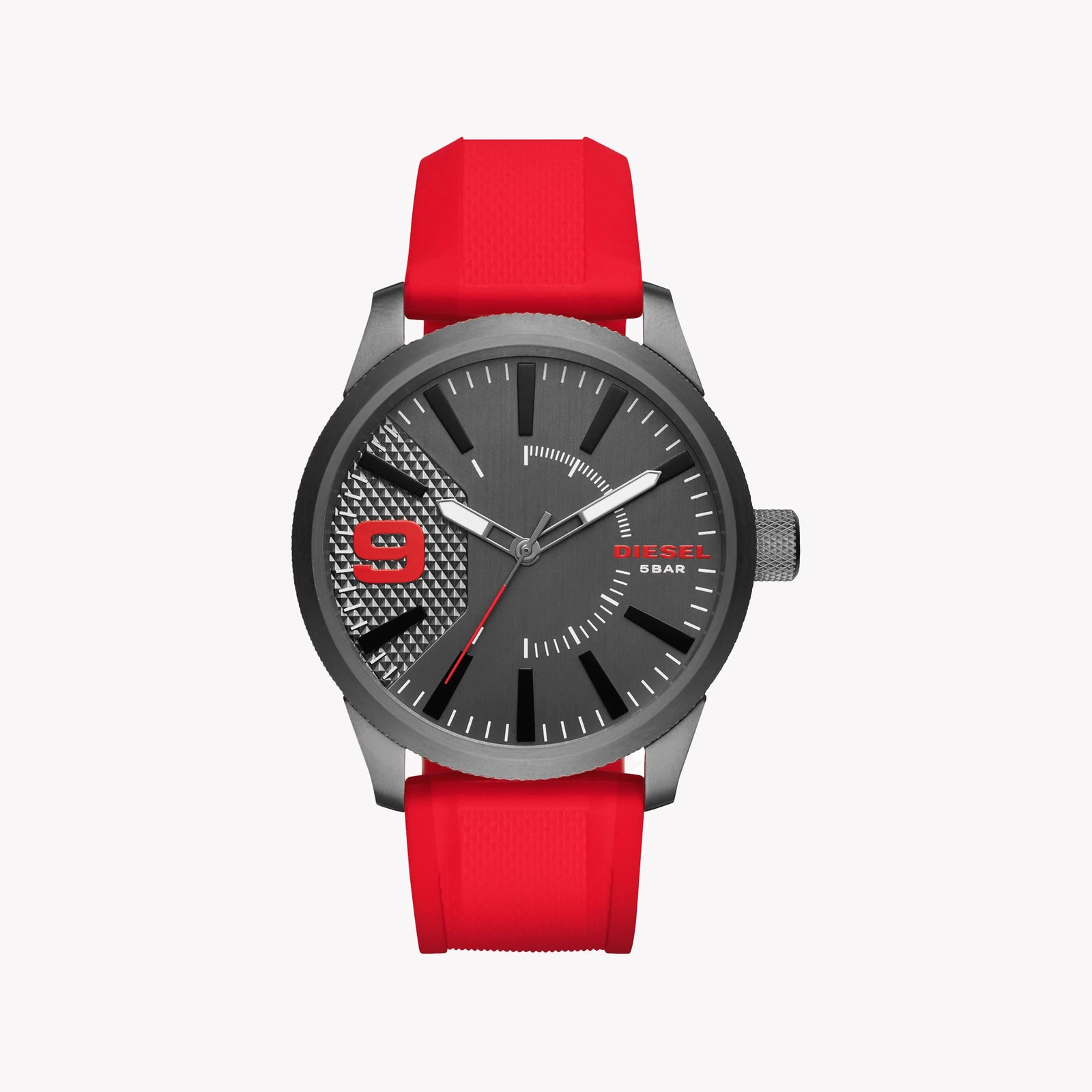 Diesel Men's Grey Silicone Watch, Red Band | Dz1806 by i-watch