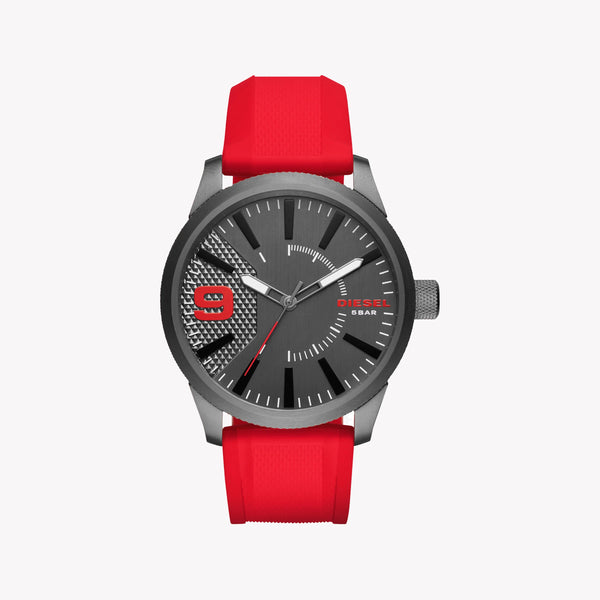 Diesel Men's Grey Silicone Watch, Red Band | Dz1806 by i-watch