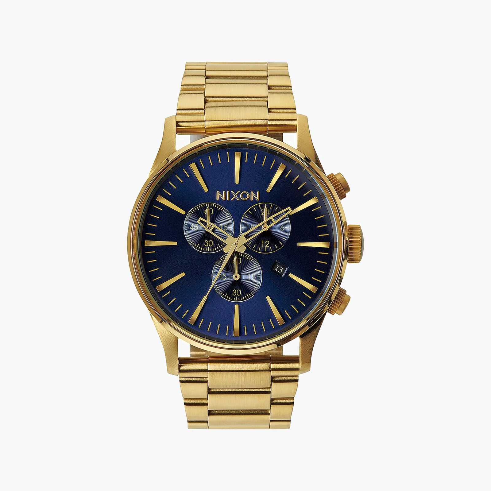 Nixon Men's Gold Stainless Steel Watch, Blue Dial | A386-1922 by i-watch