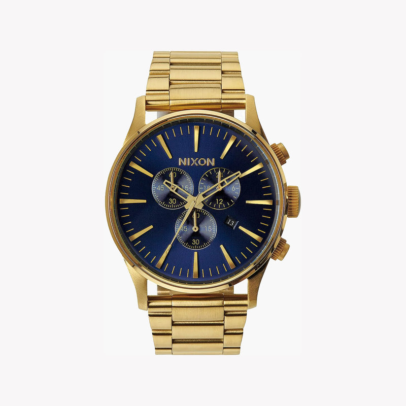 Nixon Men's Gold Stainless Steel Watch, Blue Dial | A386-1922 by i-watch
