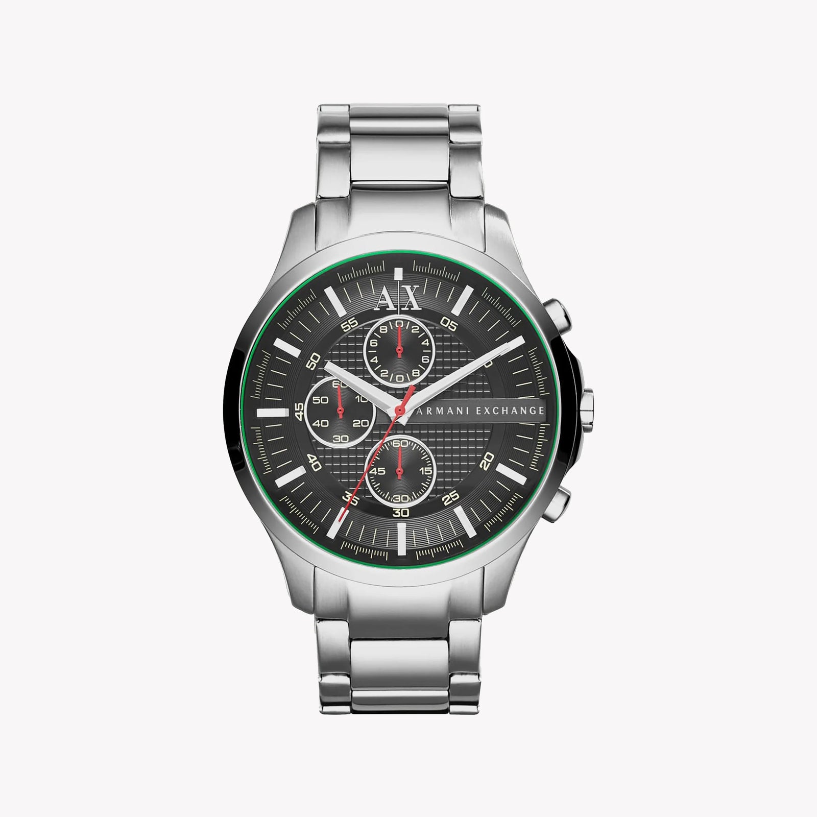 Armani Exchange Men's Silver Watch, Black Dial | Ax2163 by i-watch