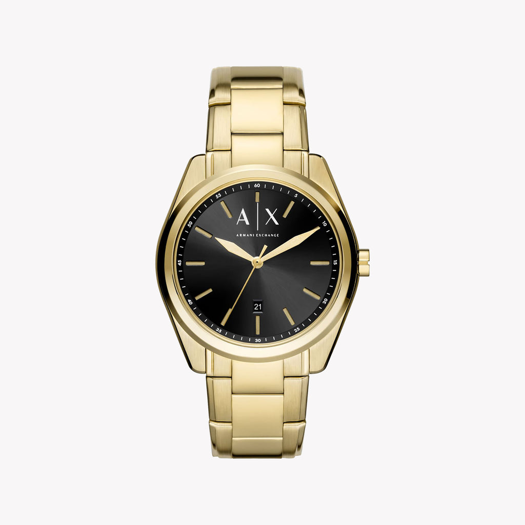 ARMANI EXCHANGE AX2857 - BOLD GOLD MEN'S WATCH WITH BLACK DIAL & STAINLESS STEEL BAND