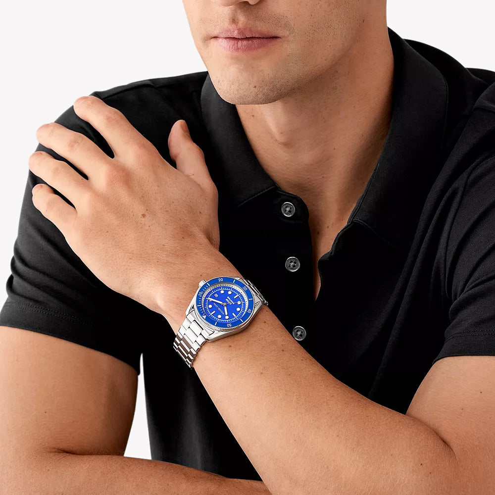 MICHAEL KORS MK9160 BOLD SOPHISTICATION - MEN'S STAINLESS STEEL WATCH WITH VIBRANT BLUE DIAL-i-Watch-4