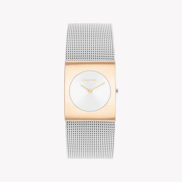 Ck Calvin Klein Women's Silver & Gold Watch, Silver Dial | K2g241c6 by i-watch