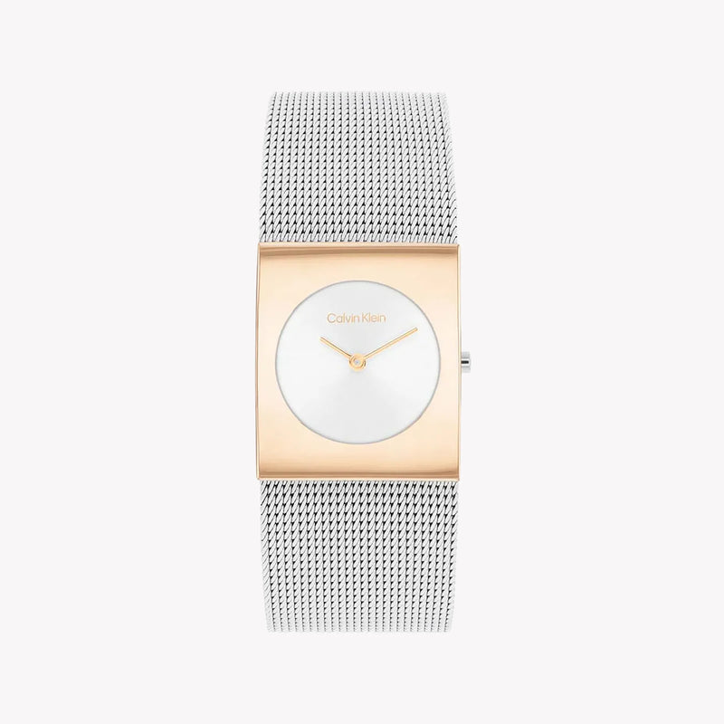 Ck Calvin Klein Women's Silver & Gold Watch, Silver Dial | K2g241c6 by i-watch