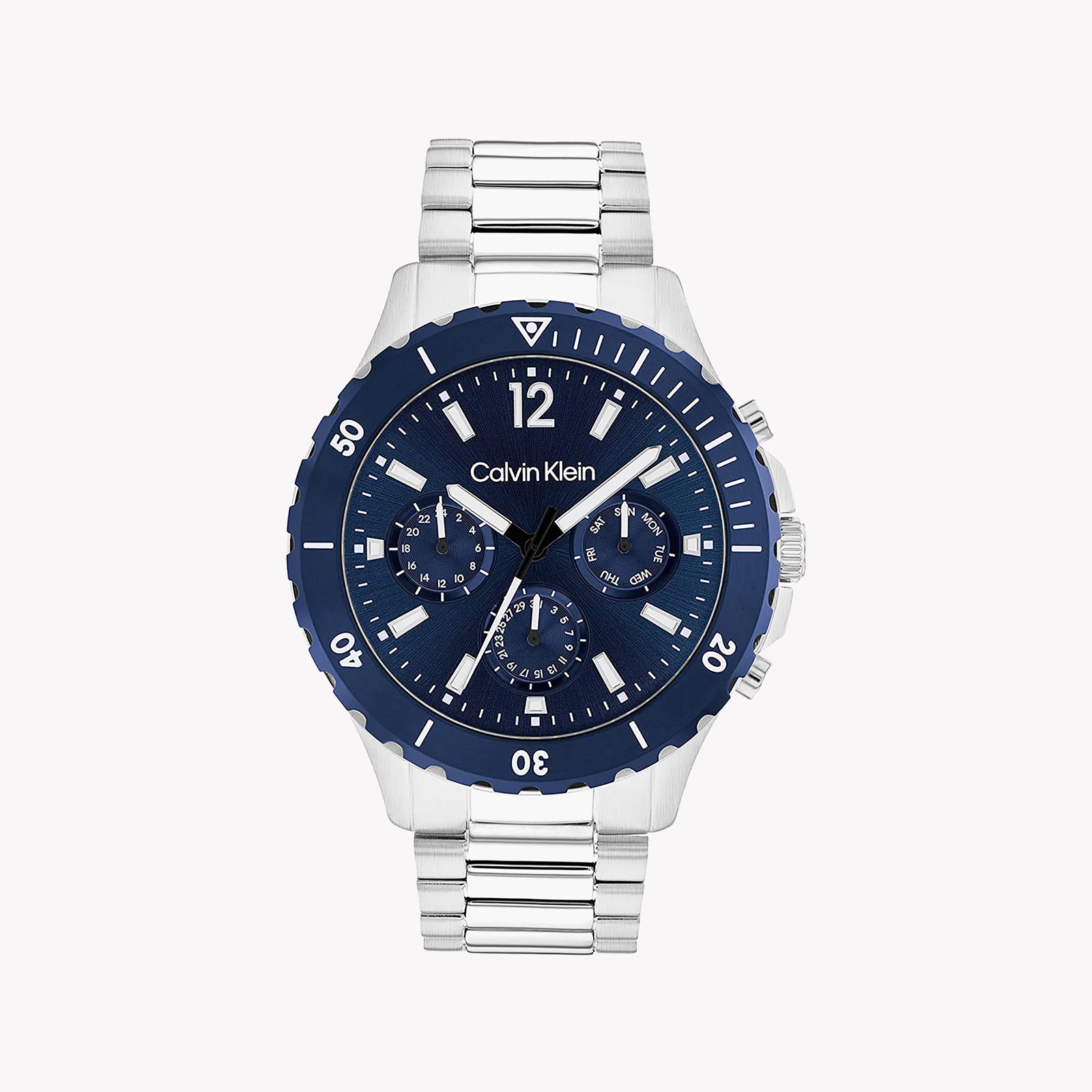 Ck Calvin Klein Men's Silver Watch, Blue Dial | K2g231c6 by i-watch