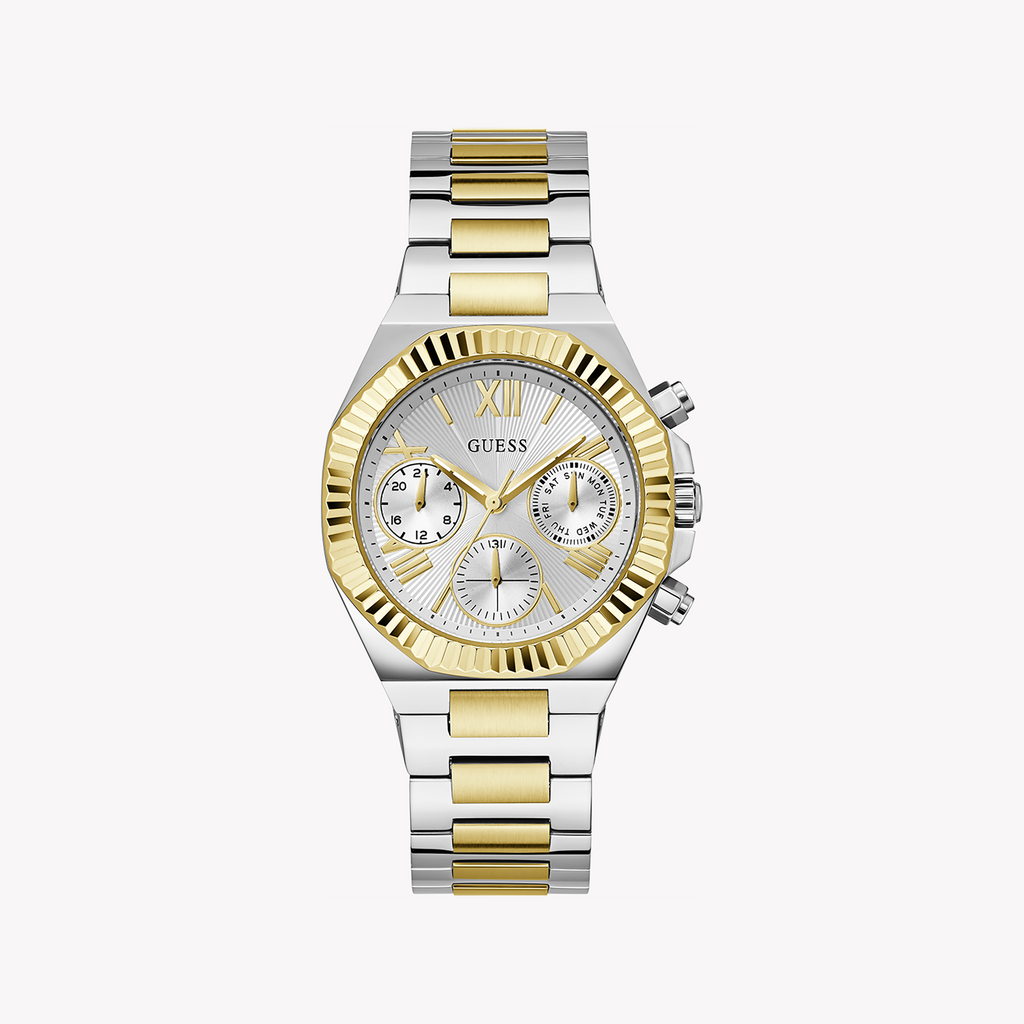 GUESS GW0769L3 CHIC TIMEPIECE - ELEGANT GOLD/SILVER STAINLESS STEEL WATCH FOR THE MODERN WOMAN
