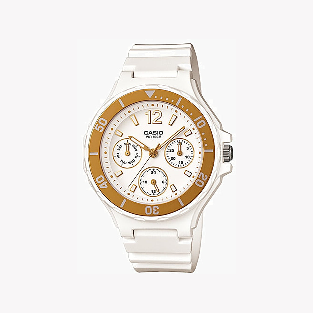 CASIO LRW-250H-9A1VDF TIMELESS ELEGANCE - VERSATILE WOMEN’S WATCH WITH WHITE RESIN BAND & DIAL