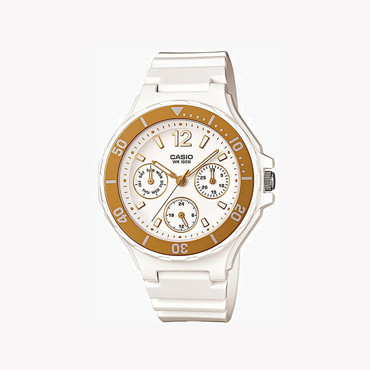 CASIO LRW-250H-9A1VDF TIMELESS ELEGANCE - VERSATILE WOMEN’S WATCH WITH WHITE RESIN BAND & DIAL