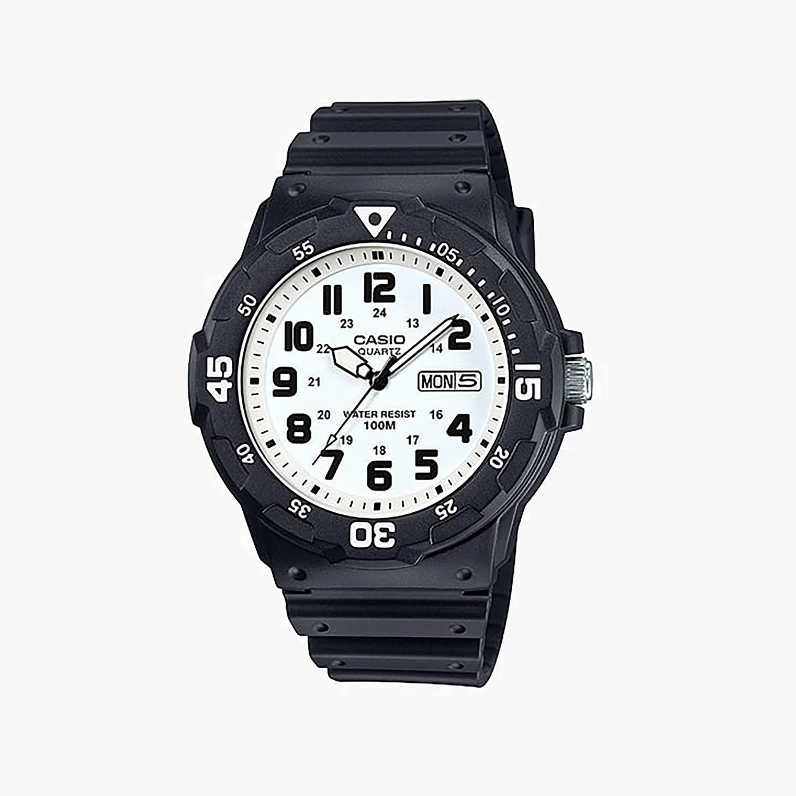 Casio Men's Black Resin Watch, White Dial | Mrw-200h-7evdf by i-watch