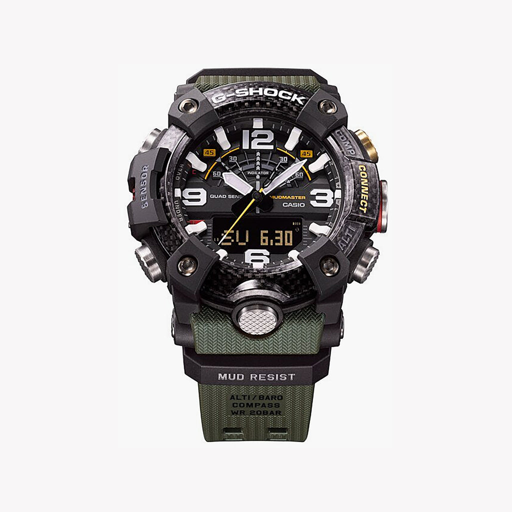 CASIO G-SHOCK GG-B100-1A3DR SPORTY STRENGTH - ADVENTURE-READY MEN'S WATCH with black case and vibrant green band-i-Watch-4