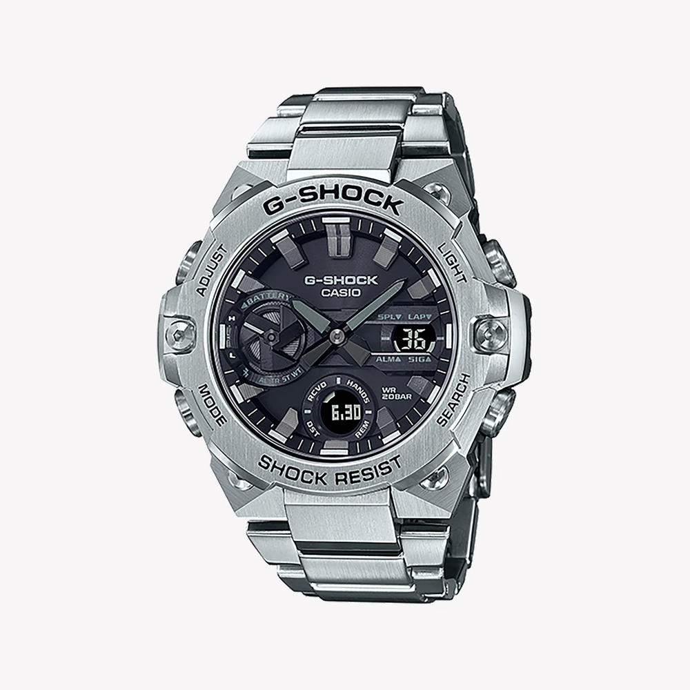 G-Shock Men's Stainless Steel Watch, Silver | Gst-B400d-1adr by i-watch
