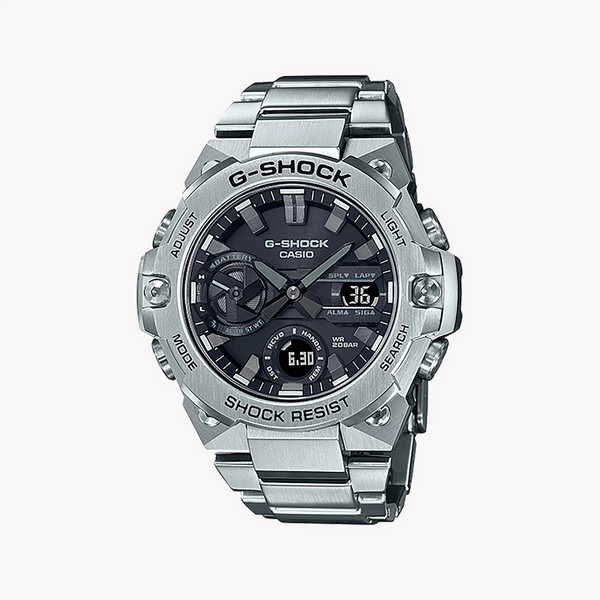 G-Shock Men's Stainless Steel Watch, Silver | Gst-B400d-1adr by i-watch