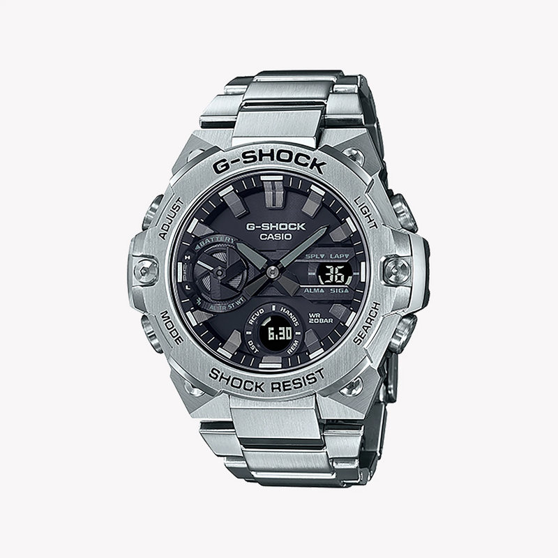 G-Shock Men's Stainless Steel Watch, Silver | Gst-B400d-1adr by i-watch