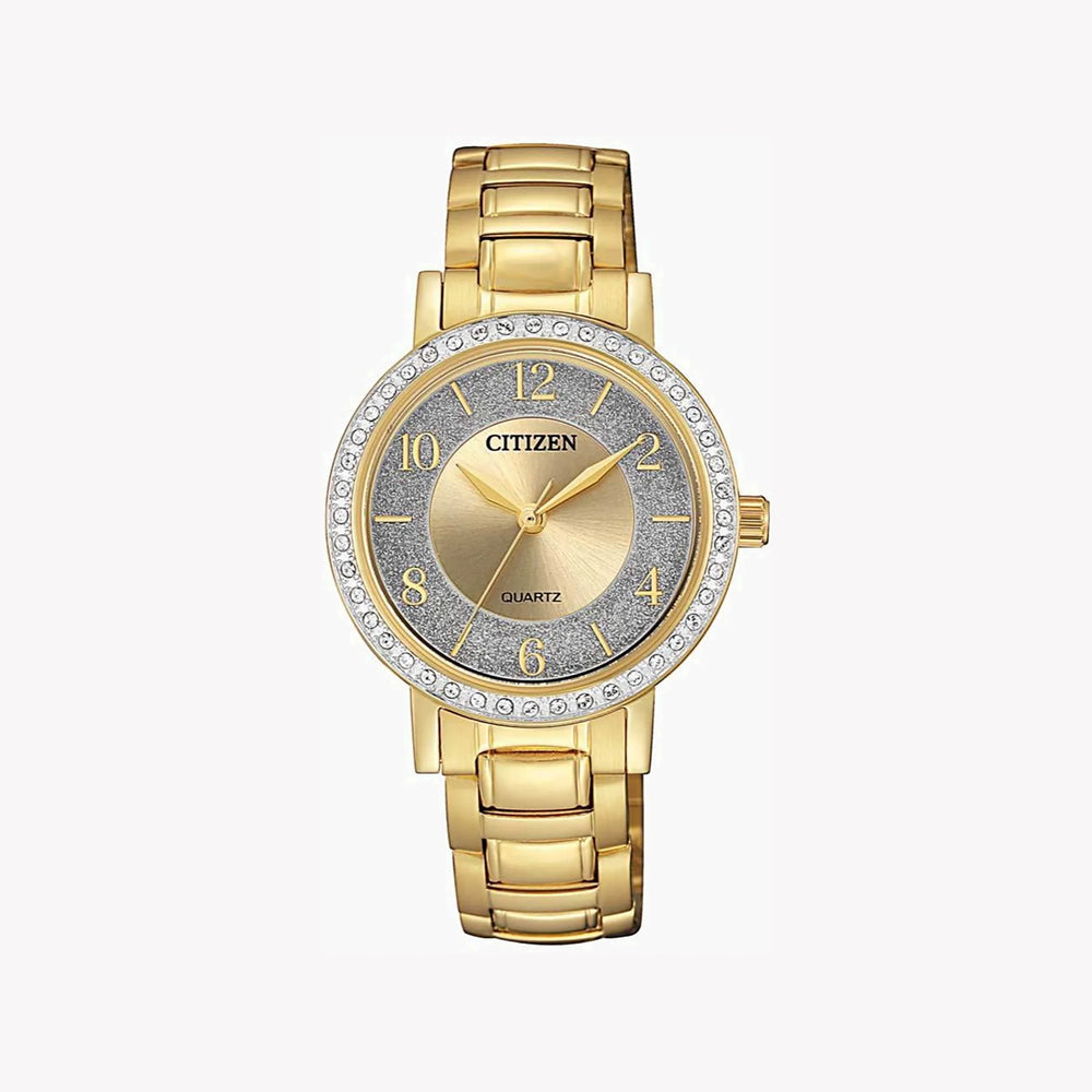 Citizen El3042-50p Radiant Splash - Vibrant Women's Watch With Gold Case & Multi-Colored Dial by i-watch