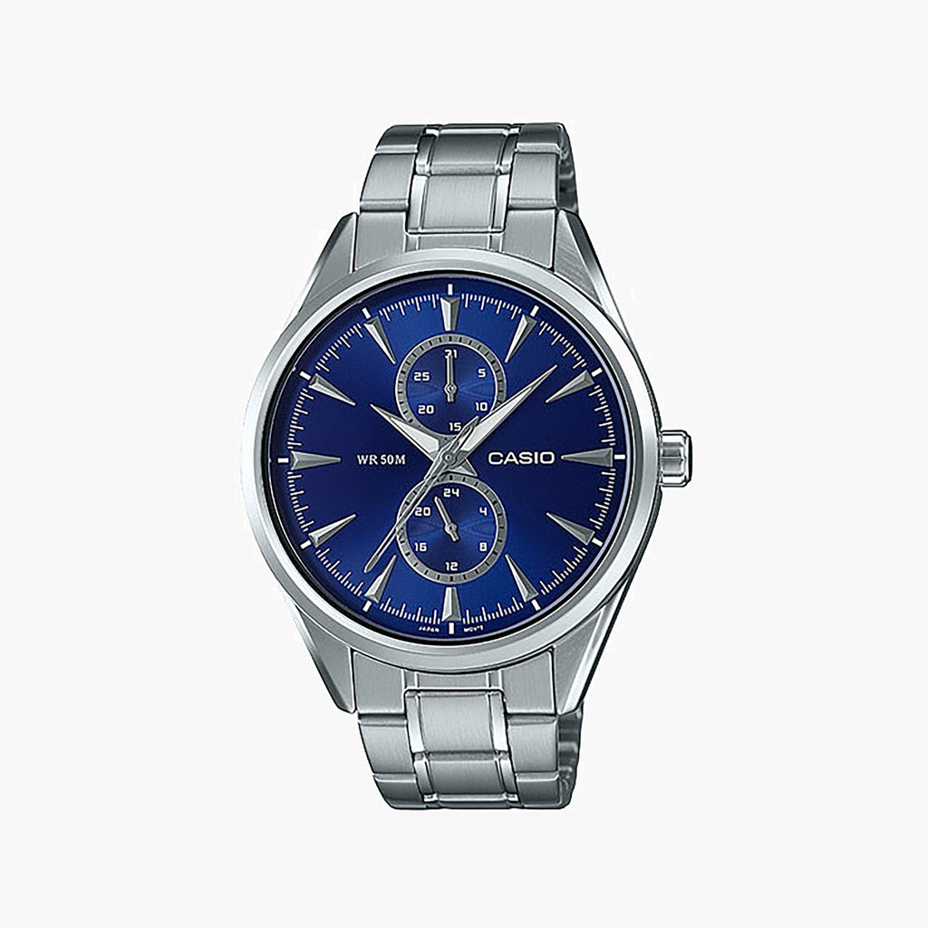 CASIO MTP-SW340D-2AVDF SPORTY ELEGANCE - MEN'S STAINLESS STEEL WATCH WITH BLUE DIAL