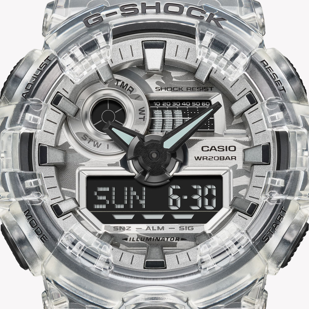 G-Shock Men's Silver & Black Resin Watch | Ga-700skc-1adr by i-watch