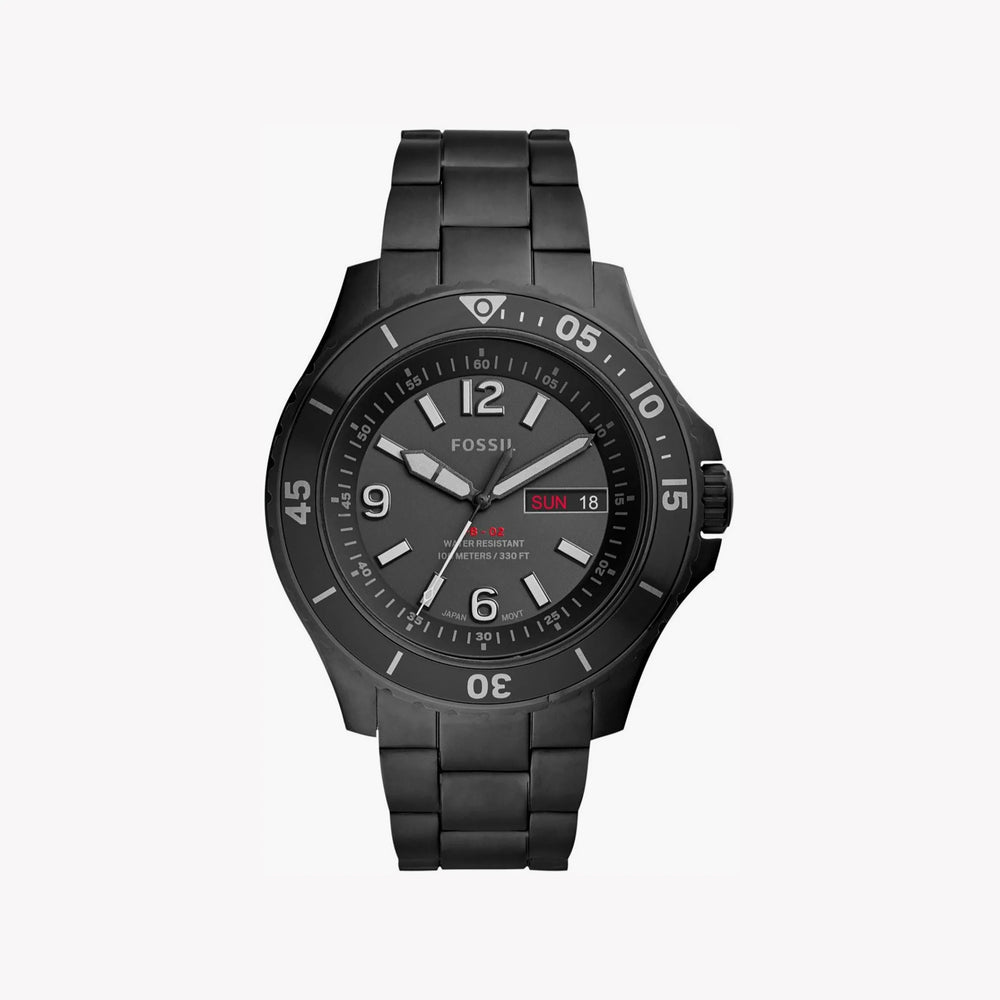 Fossil Men's Black Stainless Steel Watch, Black Dial | Fs5688 by i-watch