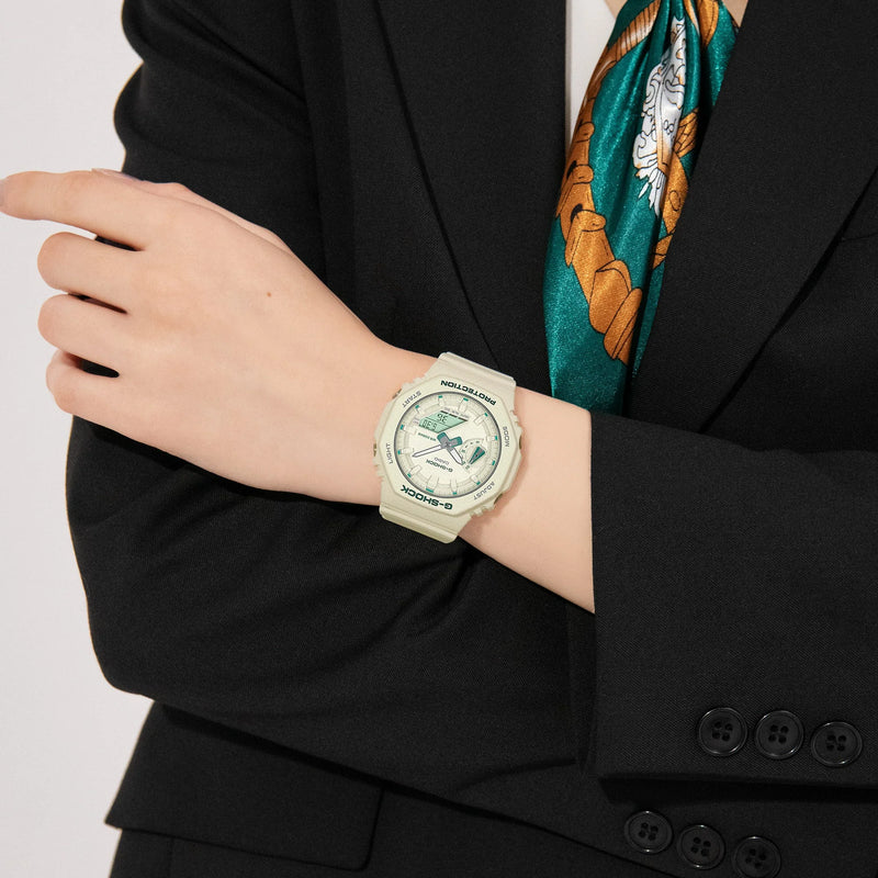 G-Shock Women's Beige Resin Watch, Sporty Chic | Gma-S2100ga-7adr by i-watch