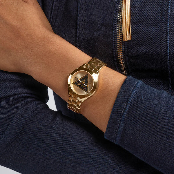 Guess Women's Gold Stainless Steel Watch, Gold Dial | Gw0675l2 by i-watch