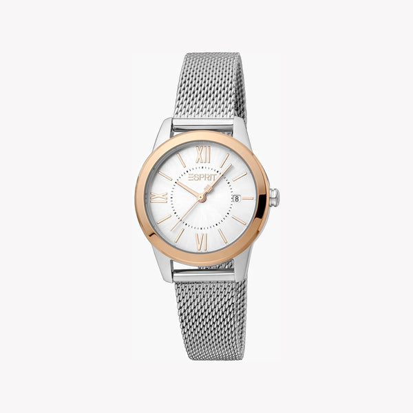 Esprit Women's Silver Stainless Steel Watch, Silver Dial | Es1l116m0045 by i-watch