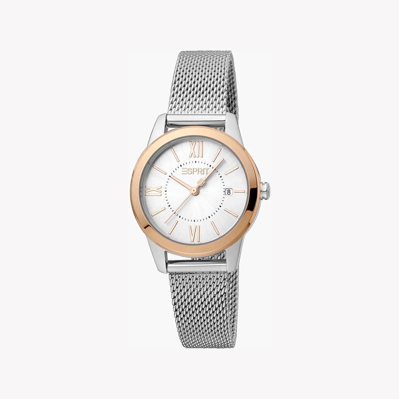 Esprit Women's Silver Stainless Steel Watch, Silver Dial | Es1l116m0045 by i-watch