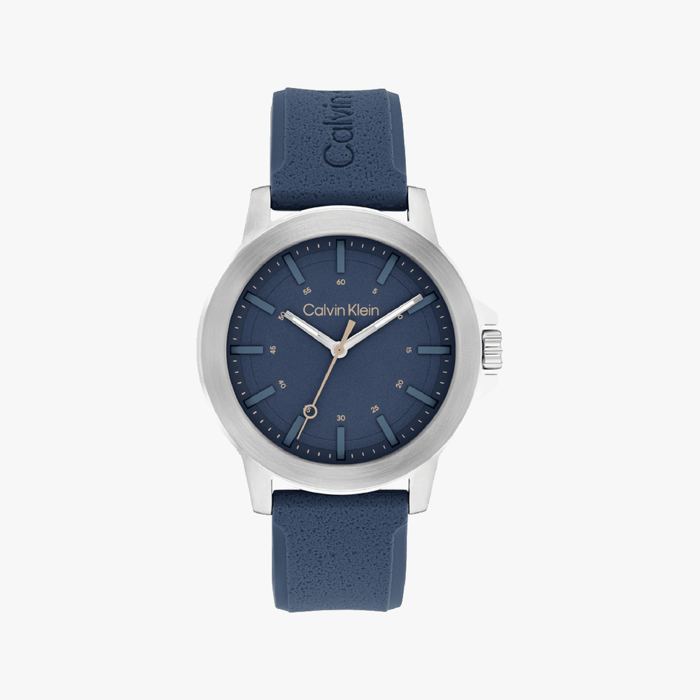 Ck Calvin Klein Men's Blue Watch, Silver Band | 25200470 by i-watch