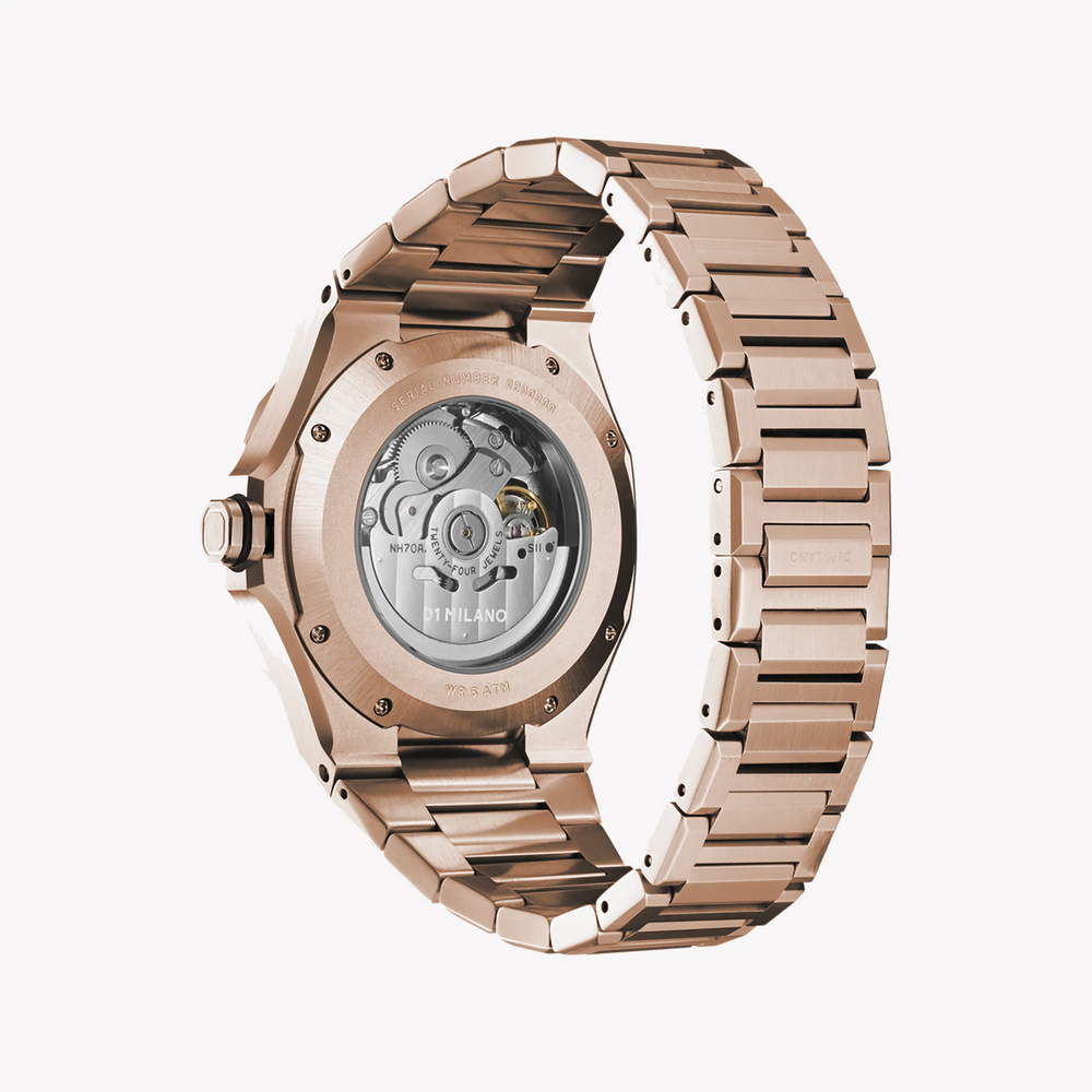 D1 MILANO Men's Rose Gold Watch, Black Dial | D1-SKBJ12 by i-watch