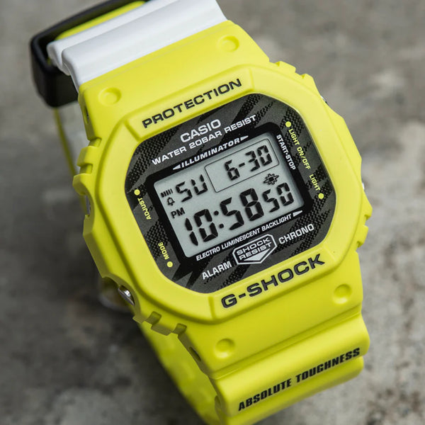 Casio G-Shock Dw-5600tga-9dr Bold Yellow - Men's Shock-Resistant Sport Watch by i-watch