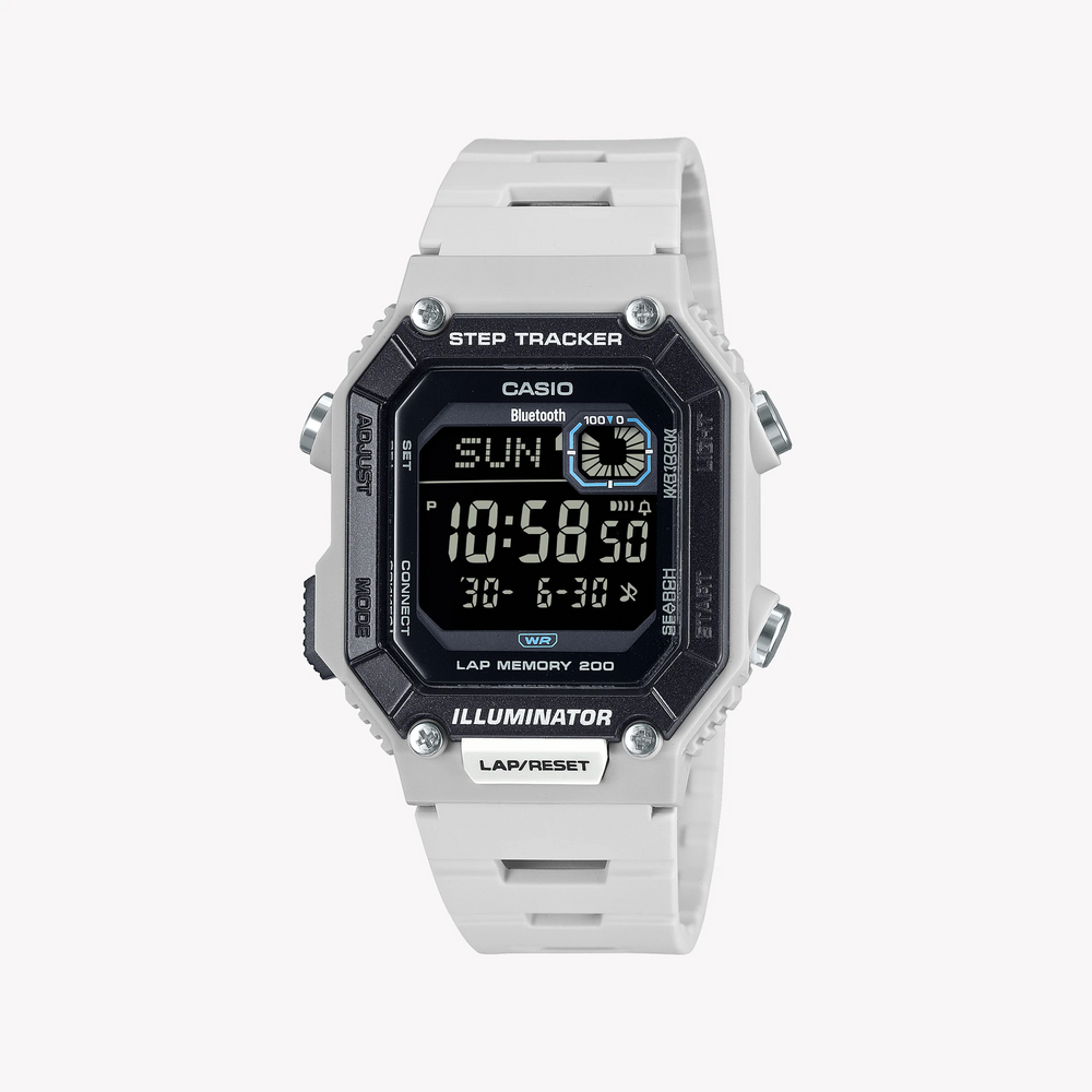 Casio Unisex White Resin Watch, Digital Display | Ws-B1000-8bvdf by i-watch