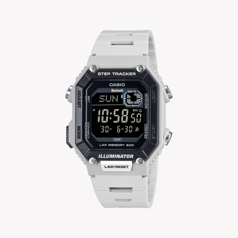 Casio Unisex White Resin Watch, Digital Display | Ws-B1000-8bvdf by i-watch