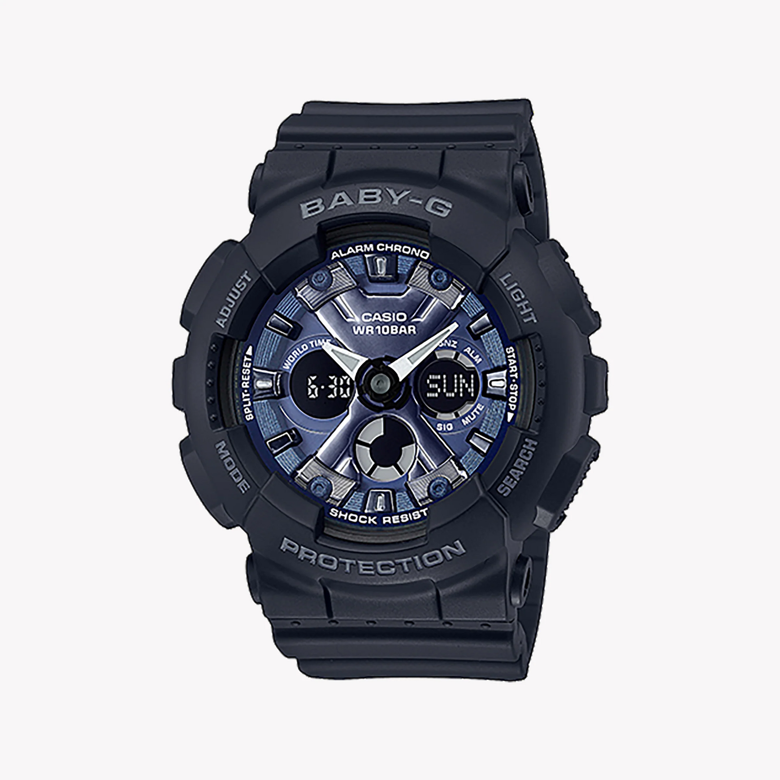 Ba-130-1a2dr Baby-G Sporty Elegance - Black Resin & Digital Dial Women's Watch by i-watch