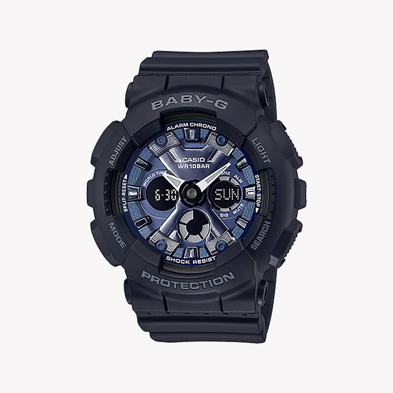 Ba-130-1a2dr Baby-G Sporty Elegance - Black Resin & Digital Dial Women's Watch by i-watch