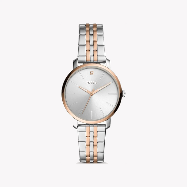 Fossil Women's Silver/Rose Stainless Steel Watch, Silver Dial | Bq3568 by i-watch