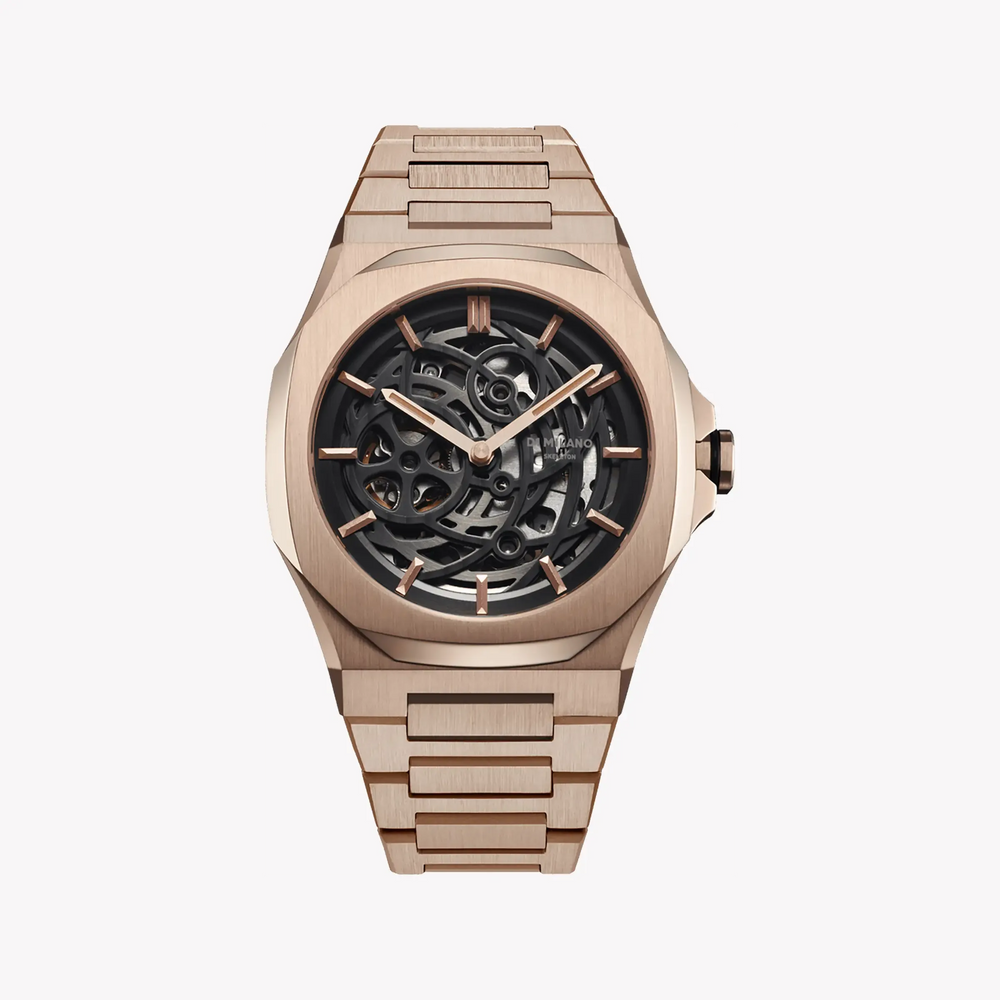 D1 MILANO Men's Rose Gold Watch, Black Dial | D1-SKBJ12 by i-watch
