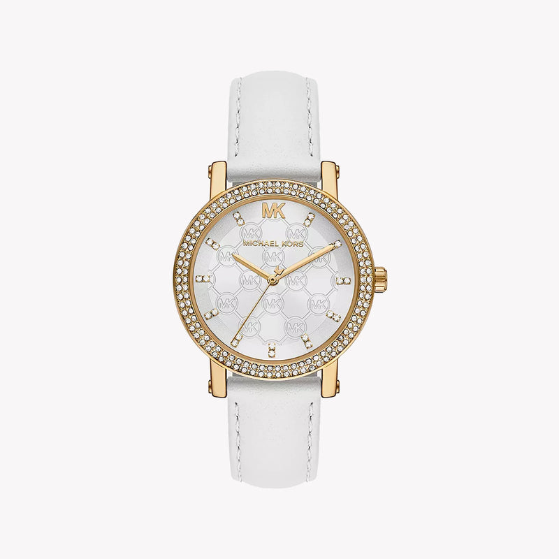 Michael Kors Women's Gold Watch, White Leather | Mk2985 by i-watch