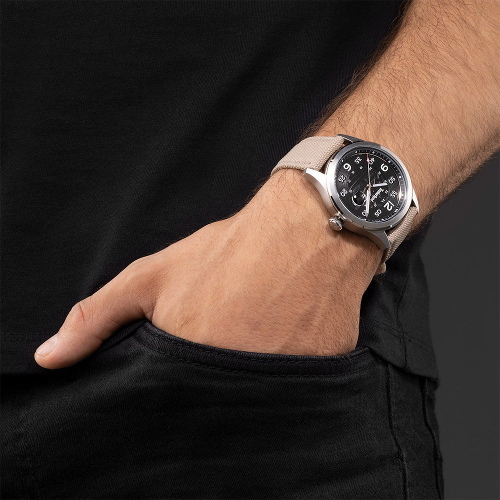 Timberland Men's Beige Leather Watch, Black Dial | Tdwgn2237506 by i-watch