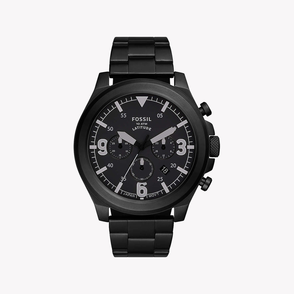FOSSIL FS5754 BLACK IP STAINLESS STEEL - TIMELESS ELEGANCE FOR THE MODERN MAN