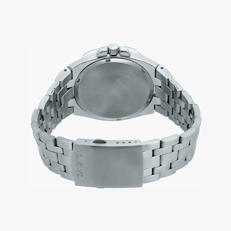 Casio Mtd-1060d-1a3vdf - Sporty Elegance Men's Watch With Black Dial & Silver Stainless Steel Band by i-watch