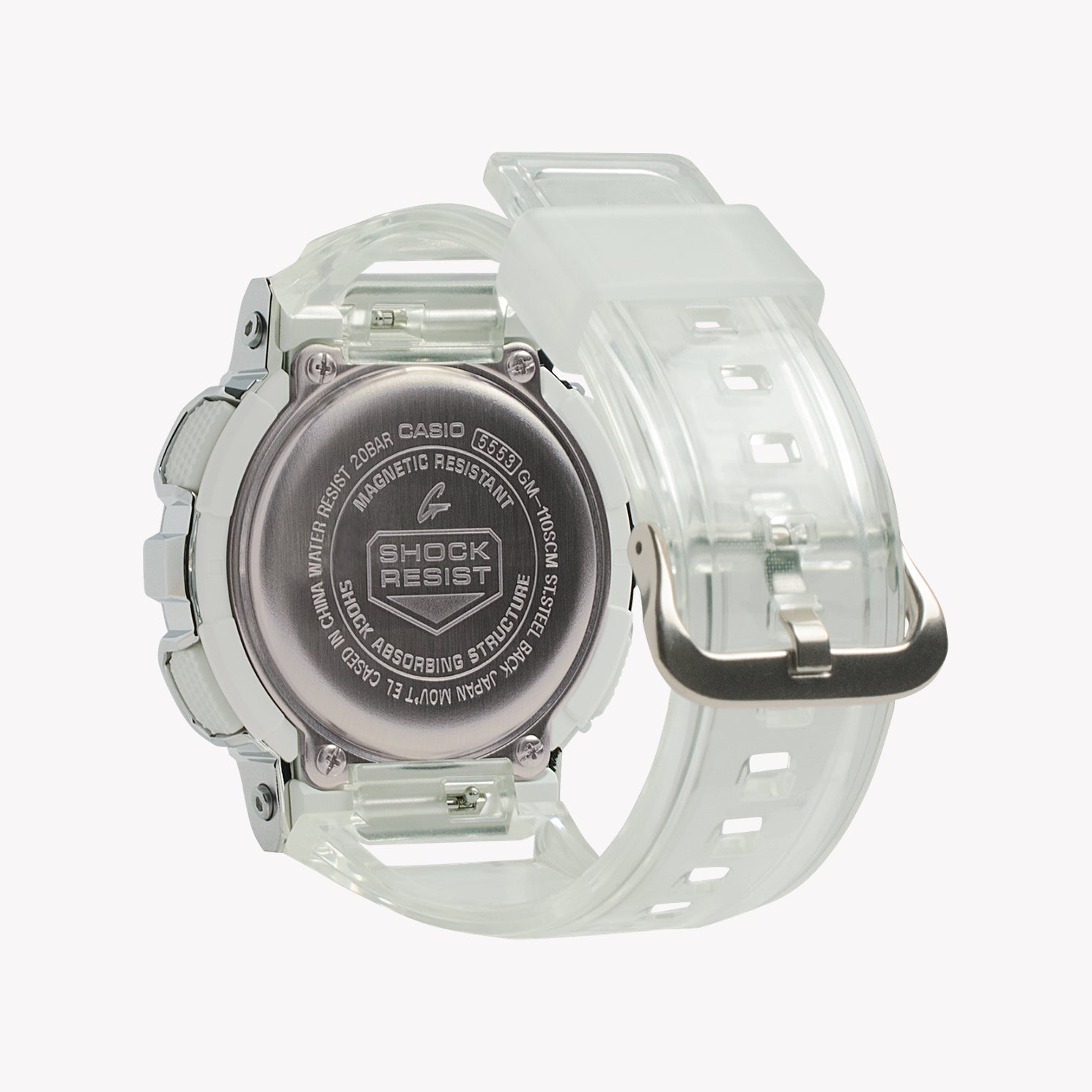 CASIO G-SHOCK GM-110SCM-1ADR - TOUGH SPORT STYLE MEN'S WATCH WITH SILVER DIAL & RESILIENT RESIN BAND