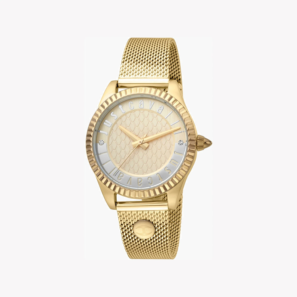 JUST CAVALLI Women's Watch with Gold Stainless Steel Case and Gold Stainless Steel Band-i-Watch-2