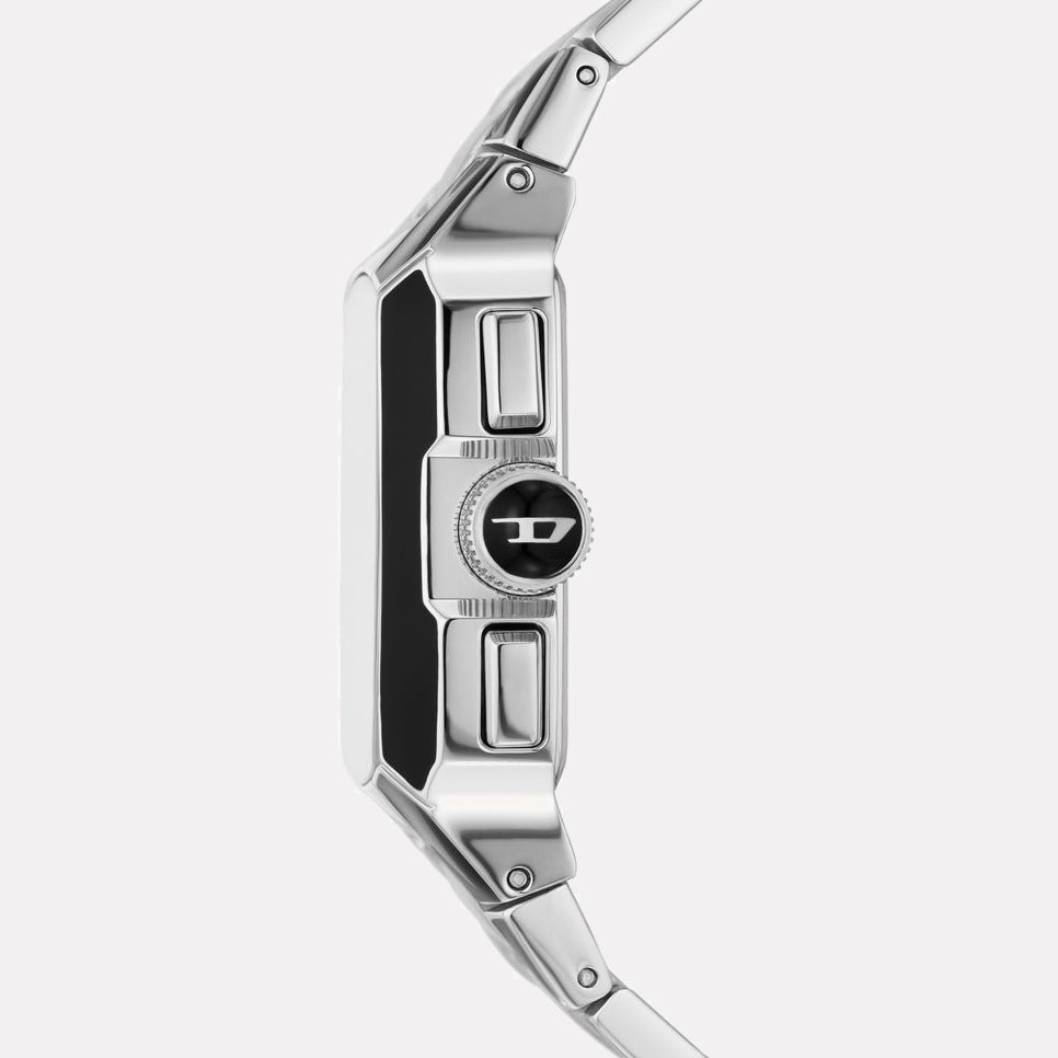 DIESEL DZ4646 BOLD RUGGED - MEN'S ANALOG WATCH WITH BLACK STAINLESS STEEL BAND & SILVER DIAL-i-Watch-3