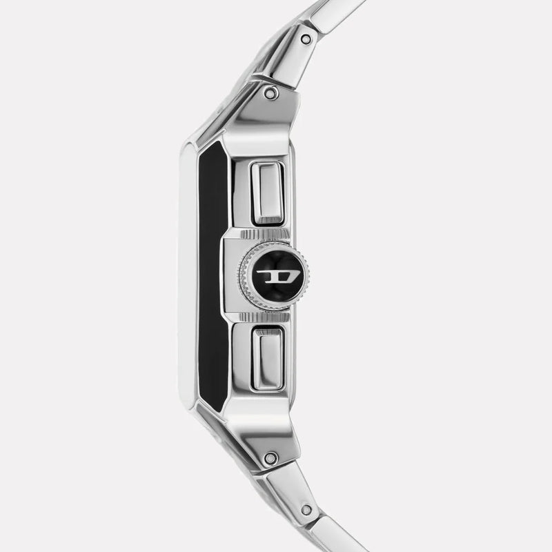 Diesel Men's Black Stainless Steel Watch, Silver Dial | Dz4646 by i-watch