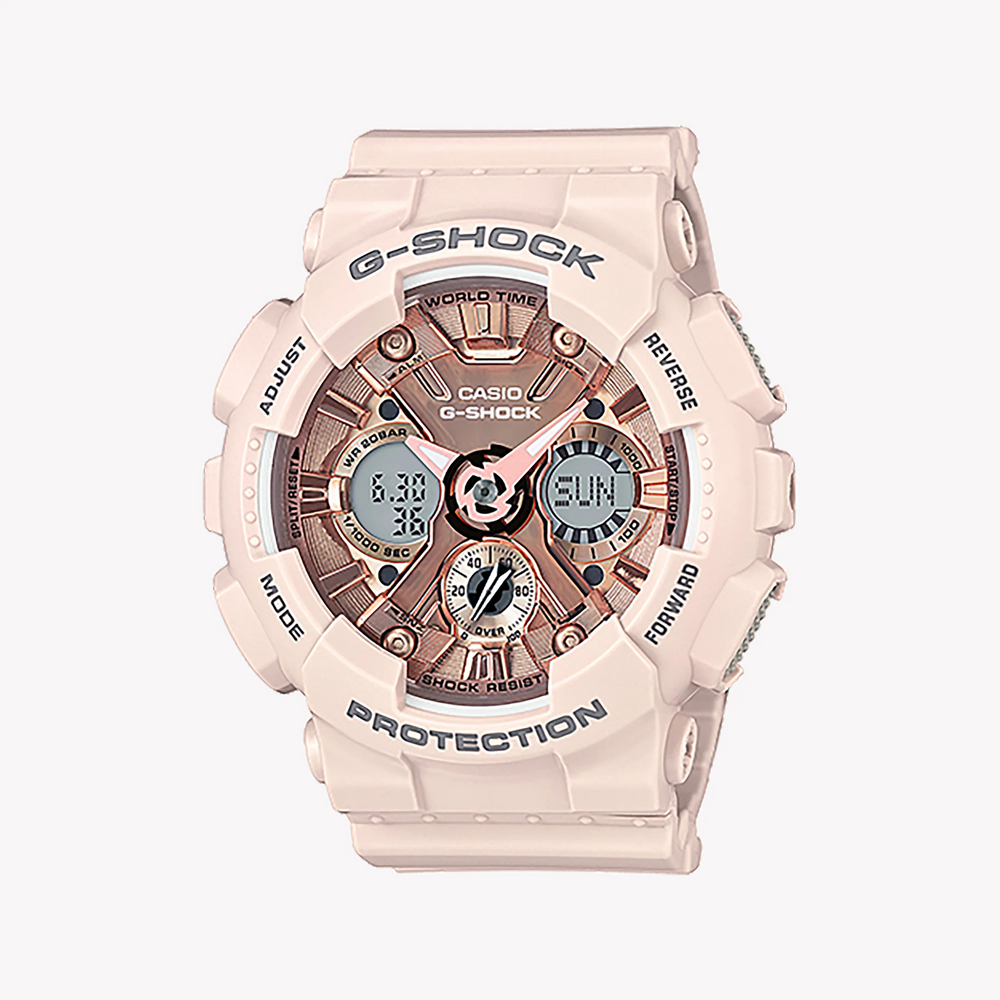 G-Shock Women's Beige Resin Watch, Digital Dial | Gma-S120mf-4adr by i-watch