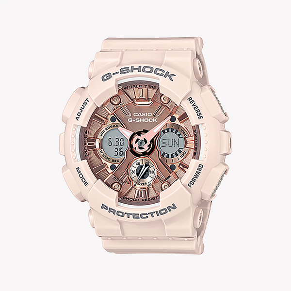 G-Shock Women's Beige Resin Watch, Digital Dial | Gma-S120mf-4adr by i-watch