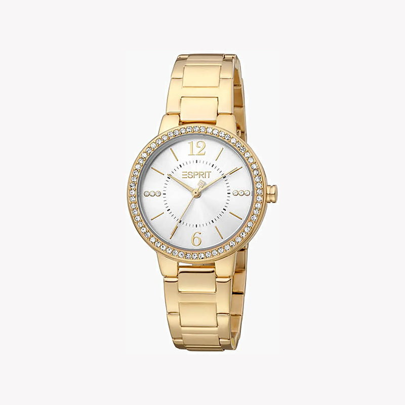Esprit Women's Gold Stainless Steel Watch, Silver Dial | ES1L228M2045 by i-watch