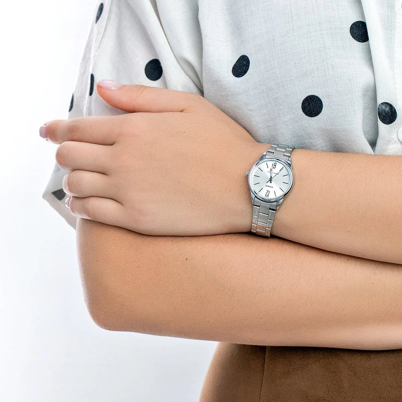 CASIO Women's Watch with Silver Stainless Steel Case and Silver Stainless Steel Band-i-Watch-4