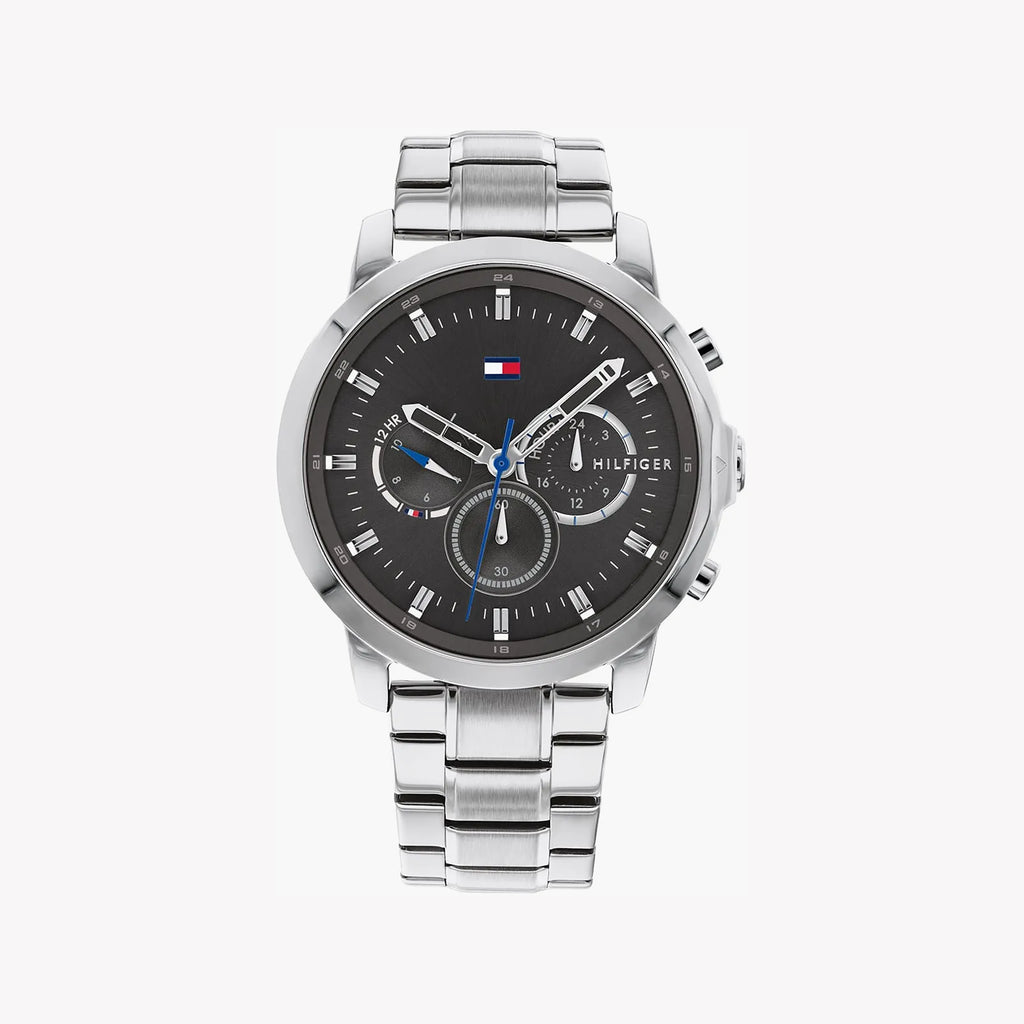 TOMMY HILFIGER 1673146 MENS WATCH - BOLD SILVER STYLE FOR MODERN LIVING