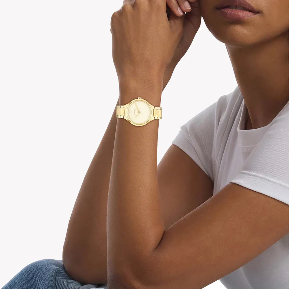 CK CALVIN KLEIN ELEGANCE - LUXURIOUS GOLD STAINLESS STEEL WOMEN'S WATCH-i-Watch-4