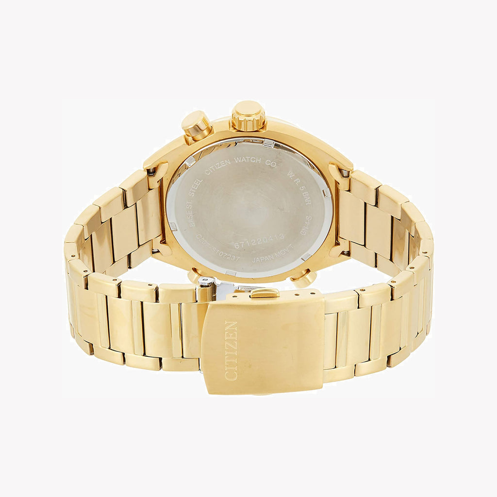 CITIZEN JM5472-52E - BOLD PERFORMANCE MEN'S WATCH: GOLD & BLACK CHRONOGRAPH WITH WATER RESISTANCE-i-Watch-2